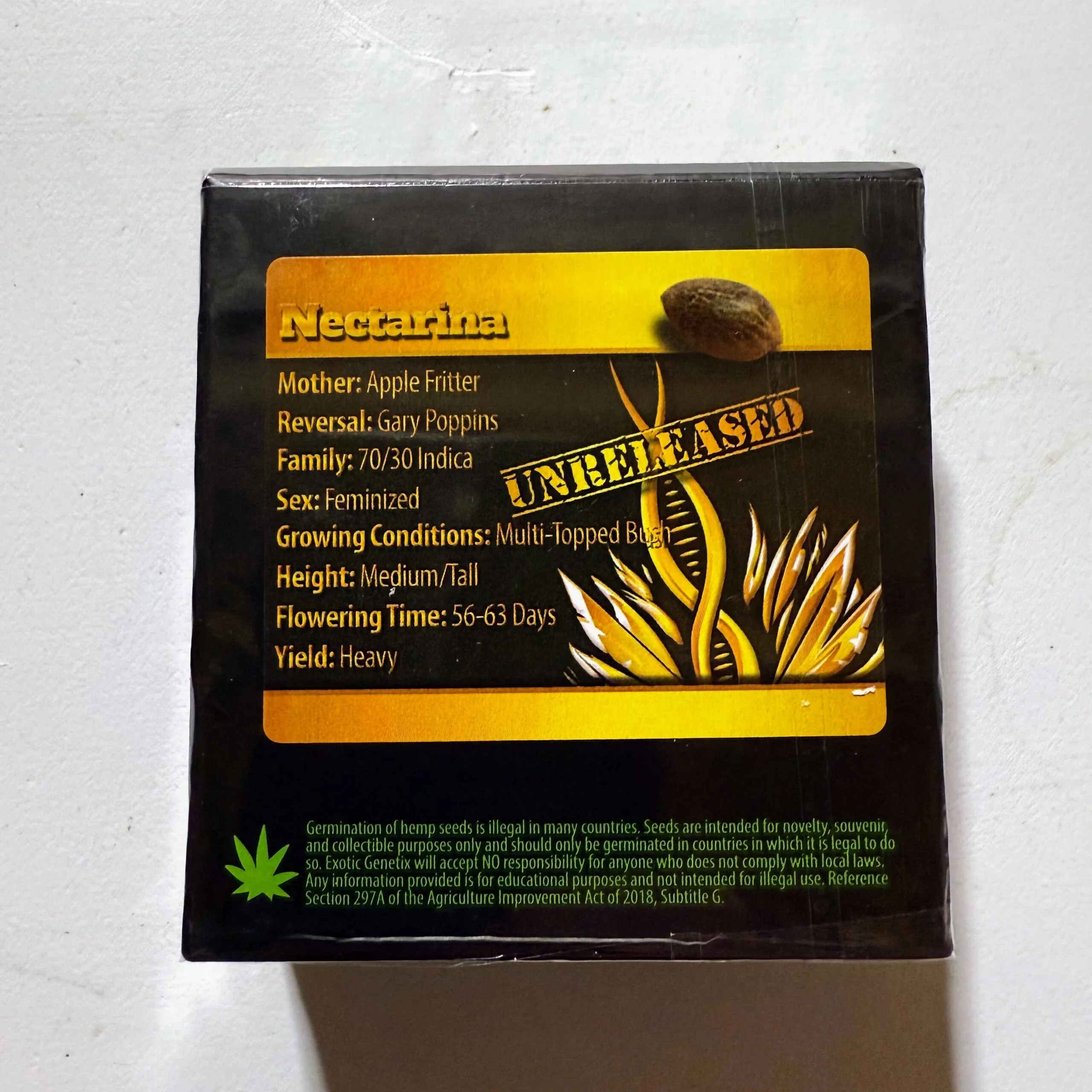 Nectarina product packaging, as labeled by the cited photo source