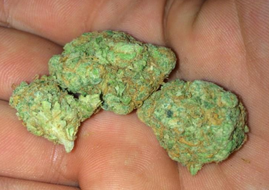 Michael Phelps OG flower, as labeled by the cited photo source